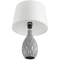 8138/1T MODERNI LN25 серый/белый, керамика/текстиль Настольная лампа Е27 1*60W 220V YARA