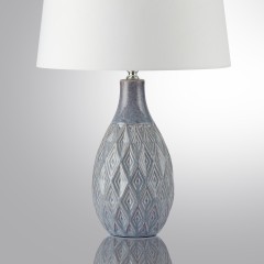 8138/1T MODERNI LN25 серый/белый, керамика/текстиль Настольная лампа Е27 1*60W 220V YARA