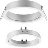 Novotech TOR 371052 Встраиваемый современный поворотный точечный потолочный светильник-спот направленного света, лампа 1xGX53 до 12Вт, поворот 45°, 220В, IP20, белый матовый алюминий и пластик PC, диаметр 112 мм, высота 25 мм, врезное отверстие 103 мм