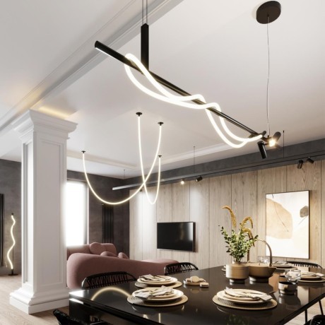 4391/40CL HIGHTECH черный/металл/канат Потолочный св-к встраиваемый (2 крепления и крючок в комплекте) IP20 LED 40W 1580Лм 4000K CORDA