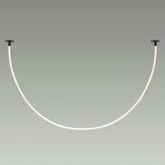 4391/40CL HIGHTECH черный/металл/канат Потолочный св-к встраиваемый (2 крепления и крючок в комплекте) IP20 LED 40W 1580Лм 4000K CORDA