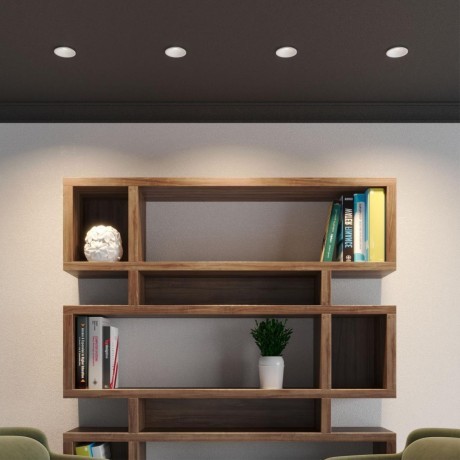 359848 Белый встраиваемый светильник с перекл. цветовой темп. и антибликовым фильтром 7Вт 565Лм 2700;3200;4000К UGR19 CRI90 36° IP20 Novotech NOVA