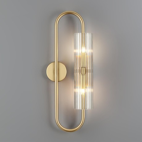 6560/2W SUSPENTIONI LN24 золотой/прозрачный/металл/стекло Бра G9 2*20W 220V TORONTO