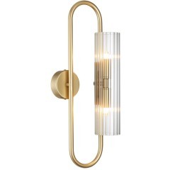 6560/2W SUSPENTIONI LN24 золотой/прозрачный/металл/стекло Бра G9 2*20W 220V TORONTO