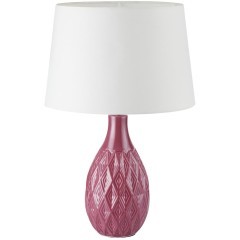 8137/1T MODERNI LN25 красный/белый, керамика/текстиль Настольная лампа Е27 1*60W 220V YARA