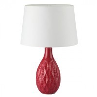 8137/1T MODERNI LN25 красный/белый, керамика/текстиль Настольная лампа Е27 1*60W 220V YARA