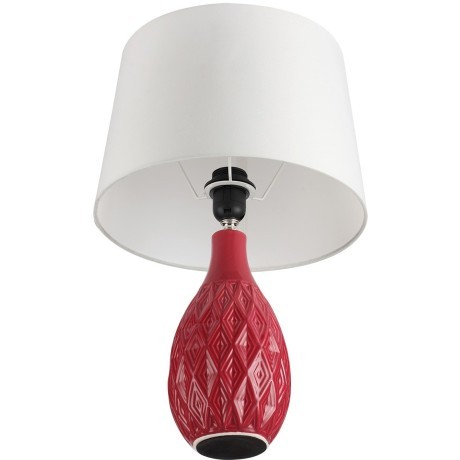 8137/1T MODERNI LN25 красный/белый, керамика/текстиль Настольная лампа Е27 1*60W 220V YARA