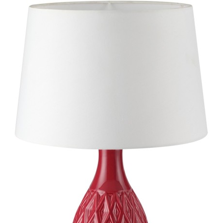 8137/1T MODERNI LN25 красный/белый, керамика/текстиль Настольная лампа Е27 1*60W 220V YARA