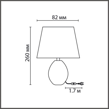 8143/1T MODERNI LN25 белый, керамика/текстиль Настольная лампа Е27 1*60W 220V KEILA