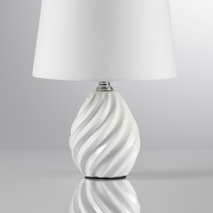 8143/1T MODERNI LN25 белый, керамика/текстиль Настольная лампа Е27 1*60W 220V KEILA