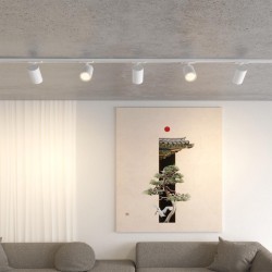 Novotech SELENE 359918 Современный трековый поворотный LED-светильник-спот направленного света для однофазной двухжильной системы BASE, 20Вт, 1400Лм, 4000К, угол 36°, CRI90, UGR19, 220В, IP20, белый алюминий, длина 137,5 мм, ширина 65 мм, высота 99 мм