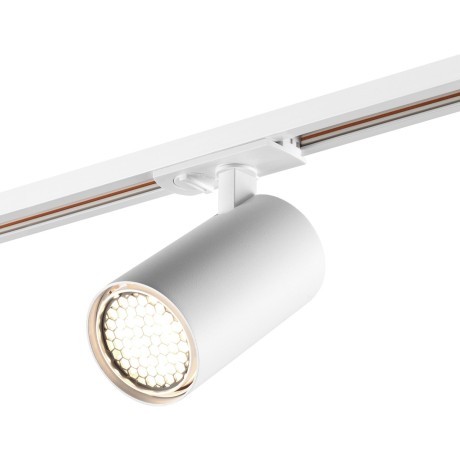 Novotech SELENE 359918 Современный трековый поворотный LED-светильник-спот направленного света для однофазной двухжильной системы BASE, 20Вт, 1400Лм, 4000К, угол 36°, CRI90, UGR19, 220В, IP20, белый алюминий, длина 137,5 мм, ширина 65 мм, высота 99 мм