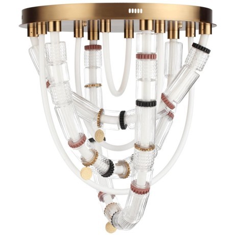 5455/80CL Люстра потолочная премиальный гибкий неон со стеклом Odeon Light LED 80W 4000K COLLIER