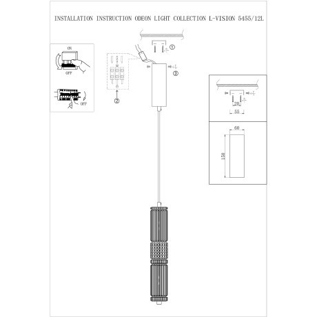 5456/12L Подвесной светодиодный светильник с металлом сатинированный никель, премиум серия, 12Вт 887Лм 4000K CRI80 ODEON LIGHT Exclusive COLLIER
