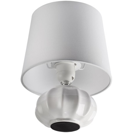 8145/1T MODERNI LN25 белый, керамика/текстиль Настольная лампа Е27 1*60W 220V HAMA