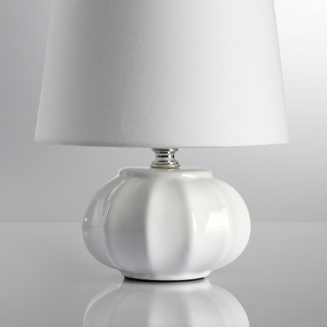 8145/1T MODERNI LN25 белый, керамика/текстиль Настольная лампа Е27 1*60W 220V HAMA