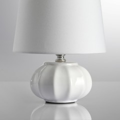 8145/1T MODERNI LN25 белый, керамика/текстиль Настольная лампа Е27 1*60W 220V HAMA