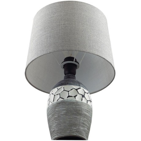 8118/1T COMFI LN25 серый, керамика/текстиль Настольная лампа E27 1*60W 220V AVALONA