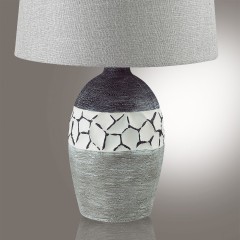 8118/1T COMFI LN25 серый, керамика/текстиль Настольная лампа E27 1*60W 220V AVALONA