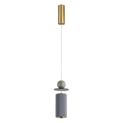 5475/10LB Odeon Light JAZZ Подвесной светильник, латунная арматура и голубые плафоны, LED 10 Вт, 3000 К, 311 Лм, IP20, 220 В