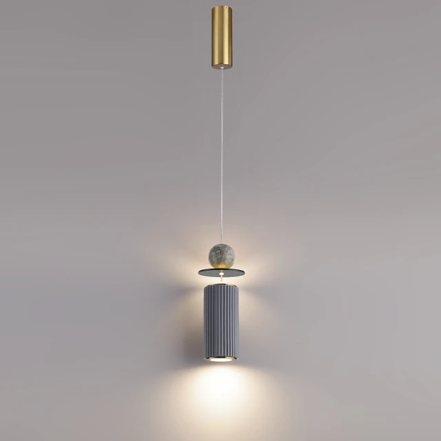 5475/10LB Odeon Light JAZZ Подвесной светильник, латунная арматура и голубые плафоны, LED 10 Вт, 3000 К, 311 Лм, IP20, 220 В