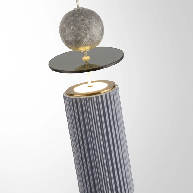 5475/10LB Odeon Light JAZZ Подвесной светильник, латунная арматура и голубые плафоны, LED 10 Вт, 3000 К, 311 Лм, IP20, 220 В