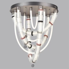 5456/80CL Люстра потолочная премиальный гибкий неон со стеклом Odeon Light LED 80W 4000K COLLIER