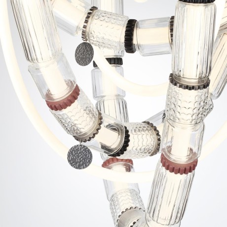 5456/80CL Люстра потолочная премиальный гибкий неон со стеклом Odeon Light LED 80W 4000K COLLIER