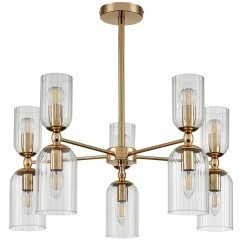 6586/10 MODERNI LN24 золото/прозрачный, металл/стекло Люстра подвесная E14 10*40W 220V KASSIA