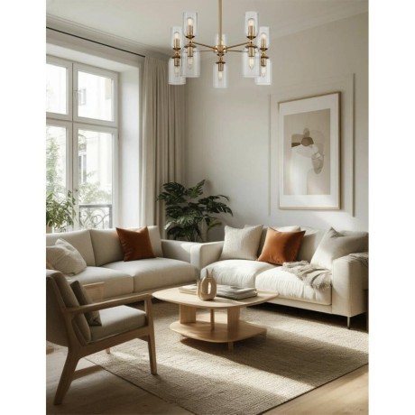 6586/10 MODERNI LN24 золото/прозрачный, металл/стекло Люстра подвесная E14 10*40W 220V KASSIA