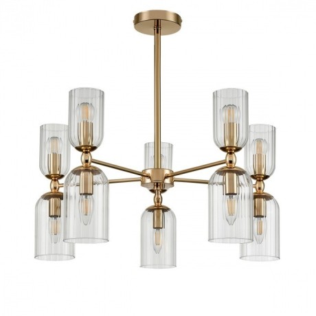 6586/10 MODERNI LN24 золото/прозрачный, металл/стекло Люстра подвесная E14 10*40W 220V KASSIA