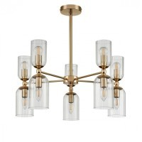 6586/10 MODERNI LN24 золото/прозрачный, металл/стекло Люстра подвесная E14 10*40W 220V KASSIA