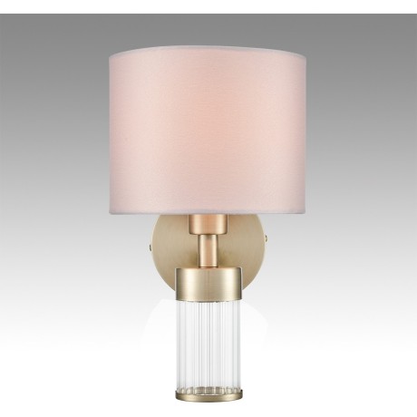 8109/1W MODERNI LN25 латунь титаниум/бежевый, металл/текстиль/стекло Бра E14 40W 220V DAMONA