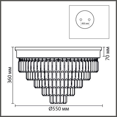 Люстра потолочная Е14 220V Lumion ZAHA 5257/8C