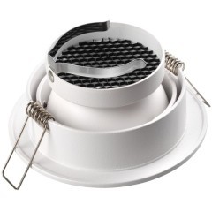 370999 Круглый белый встраиваемый светильник с антибликовым фильтром под лампу GU10 Novotech MORUS WIR