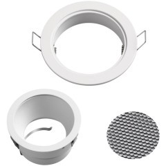 370999 Круглый белый встраиваемый светильник с антибликовым фильтром под лампу GU10 Novotech MORUS WIR