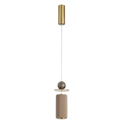 5475/10LD Odeon Light JAZZ подвесной светильник, LED 10 Вт, 3000 К, 388 Лм, металл сатинированная латунь, мрамор, керамика, стекло, IP20, 220 В