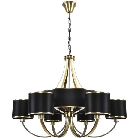 8406/9 Люстра с черными тканевыми плафонами Lumion E14 6*40W + G9 3*20W 220V DEMETRA