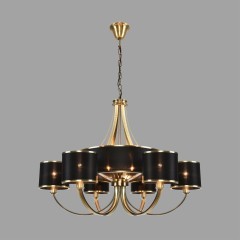 8406/9 Люстра с черными тканевыми плафонами Lumion E14 6*40W + G9 3*20W 220V DEMETRA