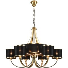 8406/9 Люстра с черными тканевыми плафонами Lumion E14 6*40W + G9 3*20W 220V DEMETRA