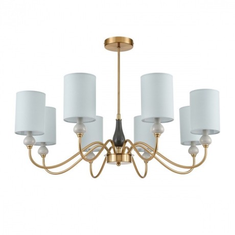 6590/8 CLASSI LN24 латунь/мятный зеленый, металл, керамика/текстиль Люстра подвесная E14 8*40W 220V ANRI