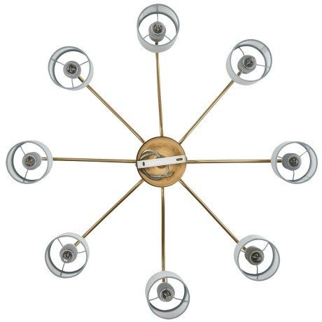 6590/8 CLASSI LN24 латунь/мятный зеленый, металл, керамика/текстиль Люстра подвесная E14 8*40W 220V ANRI