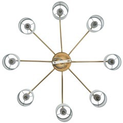 6590/8 CLASSI LN24 латунь/мятный зеленый, металл, керамика/текстиль Люстра подвесная E14 8*40W 220V ANRI