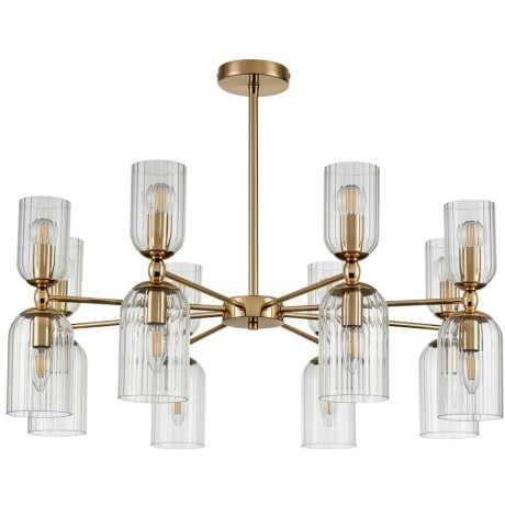 6586/16 MODERNI LN24 золото/прозрачный, металл/стекло Люстра подвесная E14 16*40W 220V KASSIA