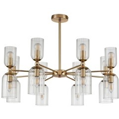 6586/16 MODERNI LN24 золото/прозрачный, металл/стекло Люстра подвесная E14 16*40W 220V KASSIA