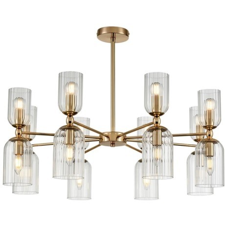 6586/16 MODERNI LN24 золото/прозрачный, металл/стекло Люстра подвесная E14 16*40W 220V KASSIA