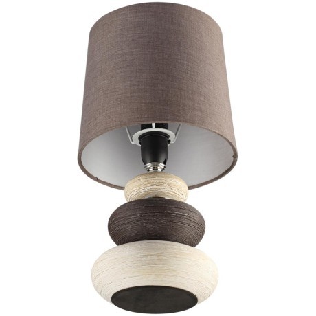 8126/1T COMFI LN25 коричневый/бежевый/белый, керамика/текстиль Настольная лампа Е14 1*40W 220V LATZA