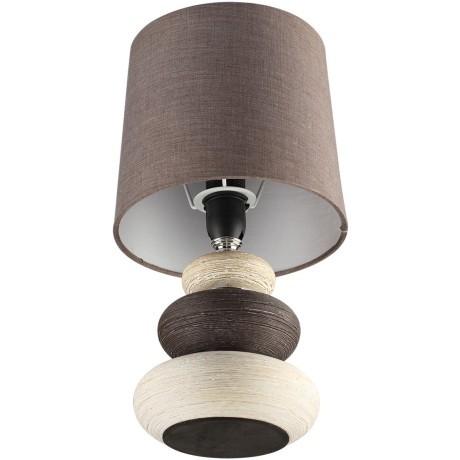 8126/1T COMFI LN25 коричневый/бежевый/белый, керамика/текстиль Настольная лампа Е14 1*40W 220V LATZA