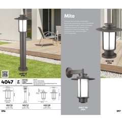 Уличный наземный светильник Odeon Light 4047/1B MITO IP54 под лампу 1xE27 18W