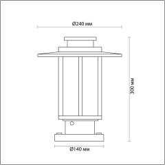 Уличный наземный светильник Odeon Light 4047/1B MITO IP54 под лампу 1xE27 18W
